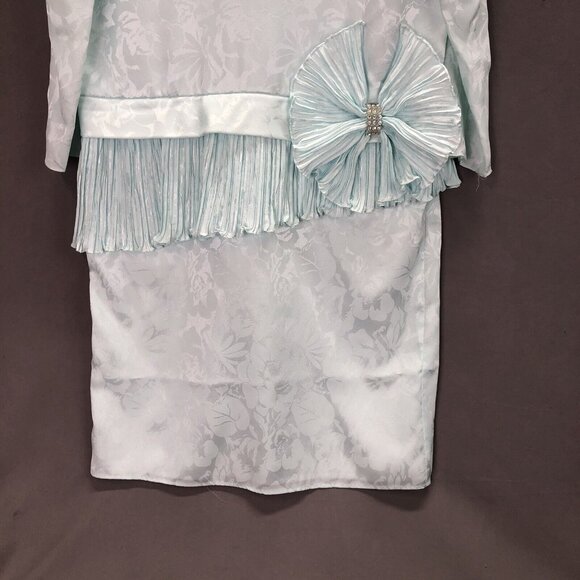 VINTAGE MICHAEL MARCELLA LTD BARBARA CHODOS PALE BLUE FANCY DRESS SIZE 12 - Picture 5 of 11